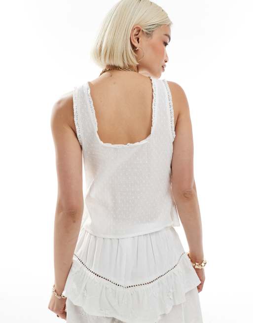 ASOS DESIGN co-ord scoop neck cami in 3D floral fabric, 3 of 4