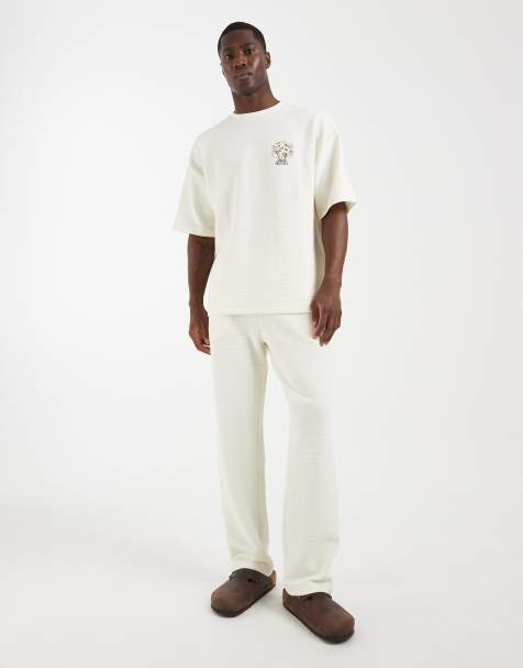 ASOS DESIGN - Co-ord set met textuur in crème - view 1