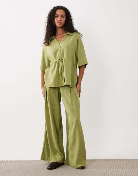 ASOS DESIGN - Co-ord set met zacht getailleerd utility overhemd - view 1