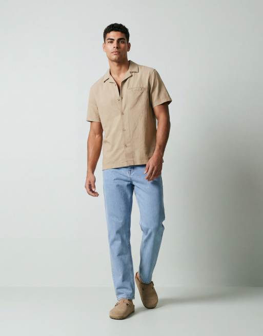 ASOS DESIGN co-ord shirt in beige, 9 of 12