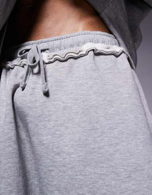 ASOS DESIGN – Szorty w szarym melanżowym kolorze z surowym wykończeniem, część zestawu