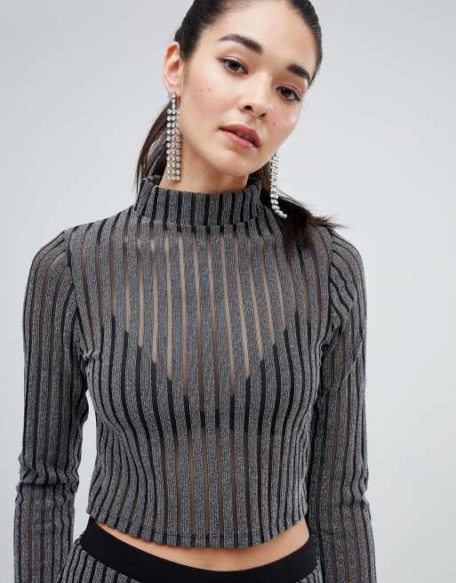 Silver hotsell glitter turtleneck