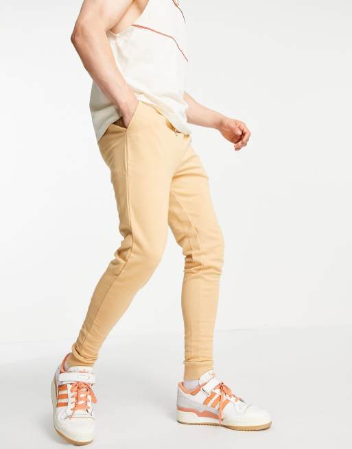 Beige best sale skinny joggers