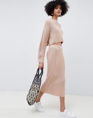 asos sweater skirt set