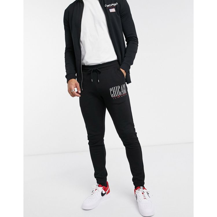 ASOS DESIGN jogger with graphics and reflective print