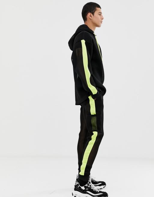 ASOS DESIGN co-ord with neon highlight and side stripes, 2 of 3