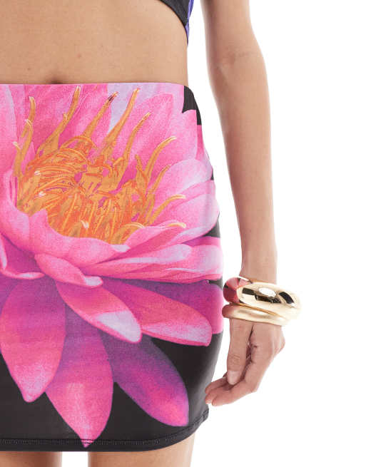 Asos floral pencil skirt best sale