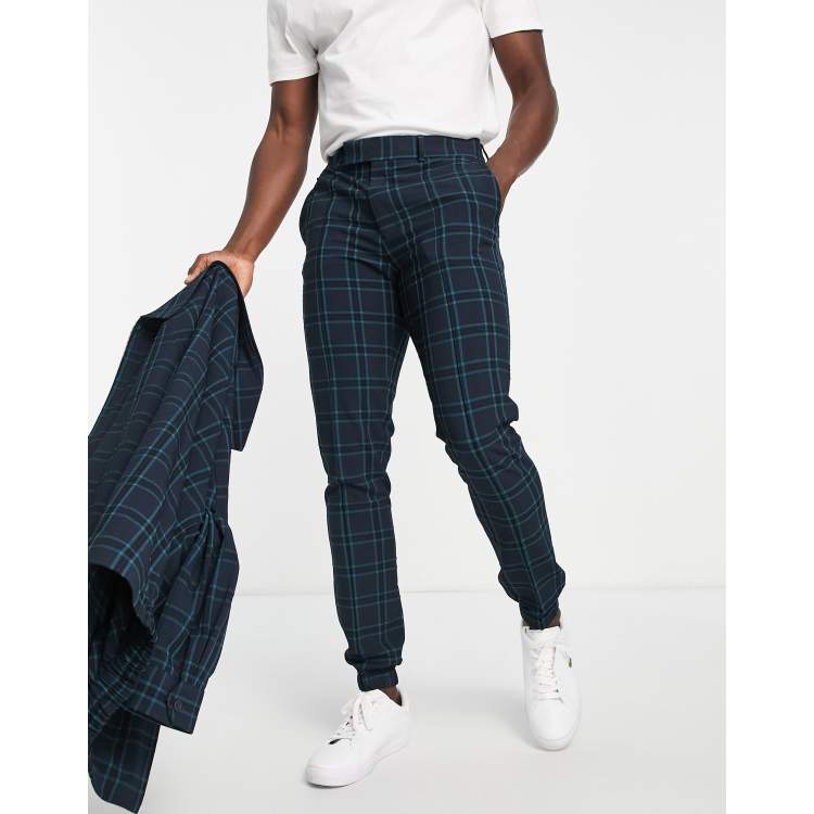 Mens smart clearance checked joggers