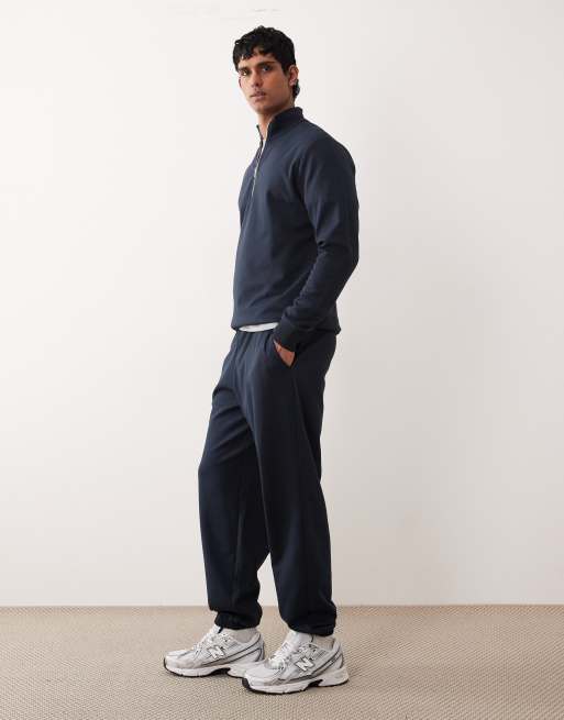 ASOS DESIGN co-ord soft touch oversized joggers in navy - NAVY, 3 of 5