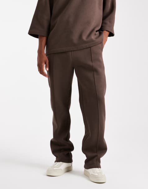 ASOS DESIGN co-ord straight leg jogger in brown - view 1