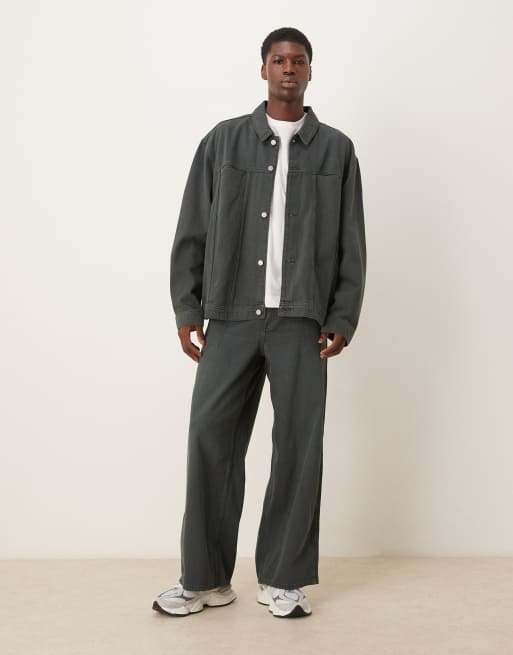 ASOS DESIGN co-ord super baggy jeans in blue overdye