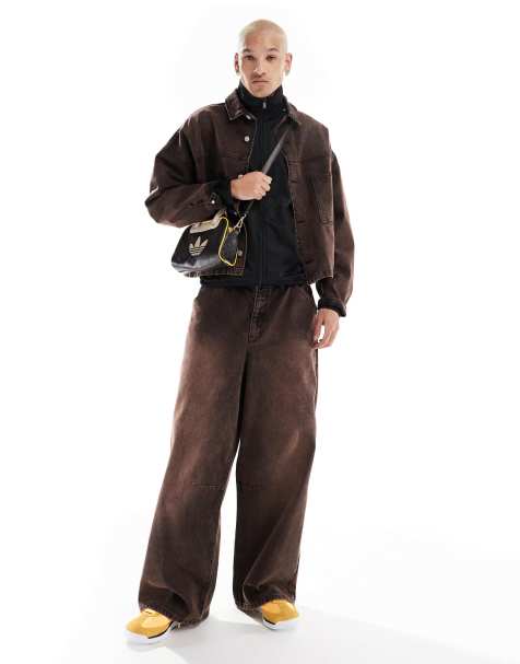ASOS DESIGN co-ord super baggy jeans in brown wash - view 1