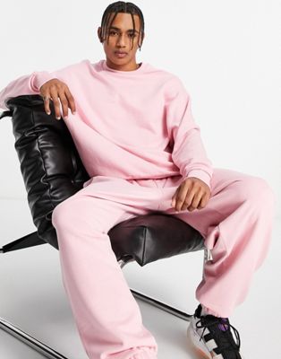 ASOS DESIGN co-ord super oversized sweatshirt in pink