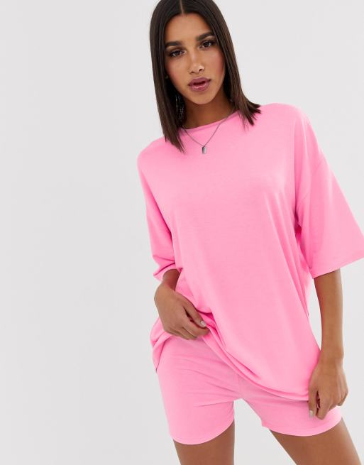 Asos pink 2024 t shirt