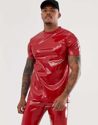 red latex co ord