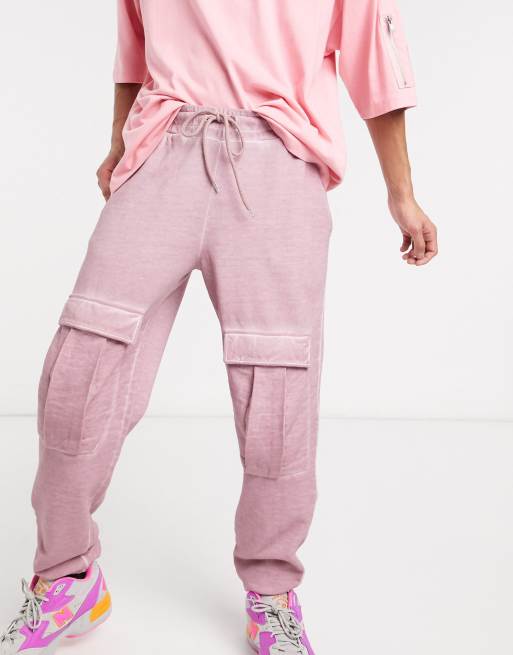 Pink best sale cargo joggers