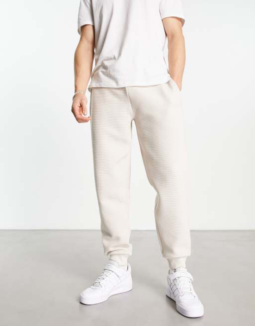 Beige Tapered Joggers