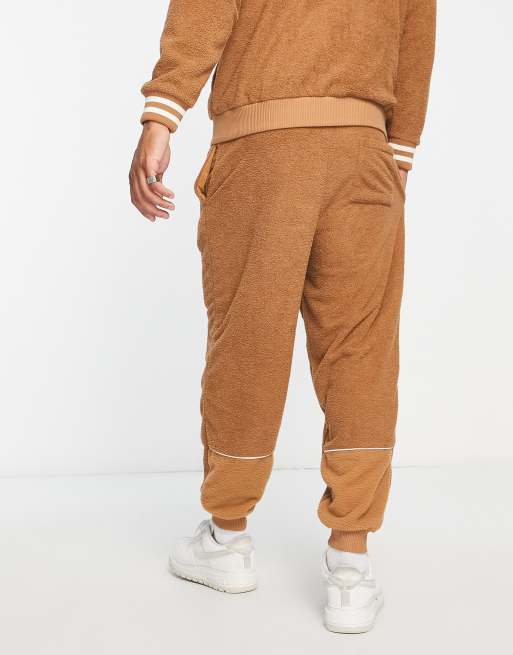 Brown Velour Tracksuit Co-ords