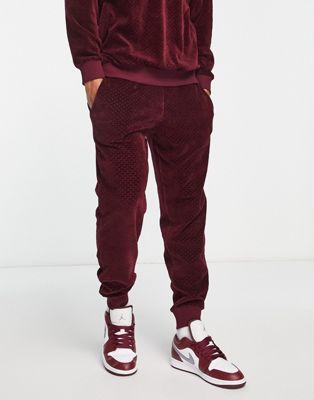 ASOS DESIGN co-ord tapered joggers in jacquard velour