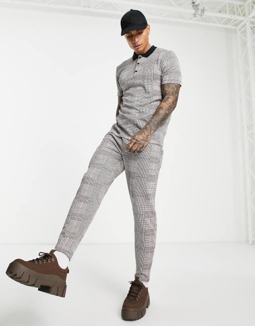 ASOS DESIGN co-ord tapered joggers in smart check