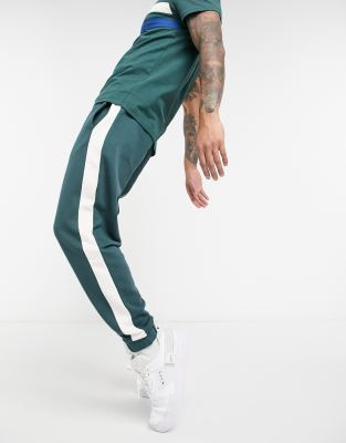 green stripe joggers