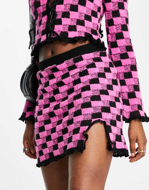 Checkered hotsell skirt asos