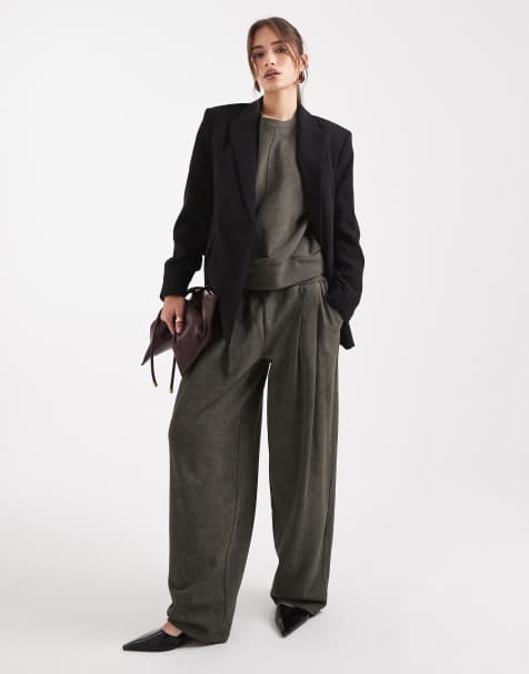 ASOS DESIGN co-ord tracksuit in washed khaki - view 1