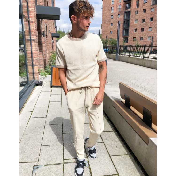 Beige store sweatpants outfit