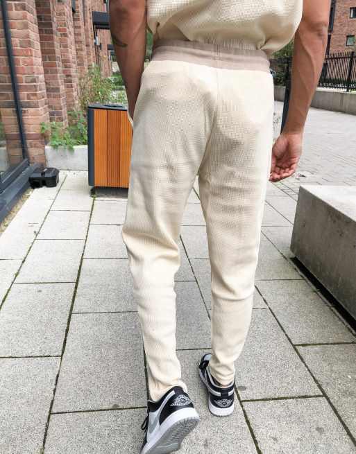 Asos waffle online joggers