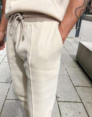 cream skinny joggers