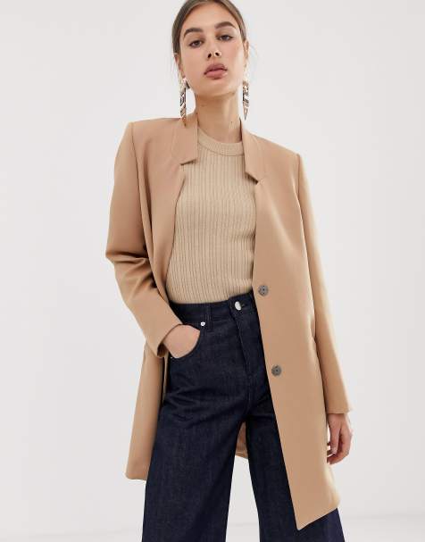 ASOS DESIGN coat with notch lapel