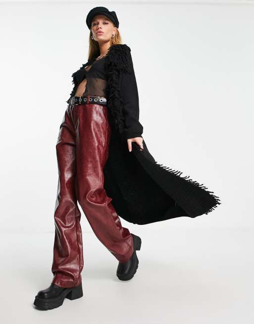 ASOS DESIGN - Coatigan long à boucles - Noir