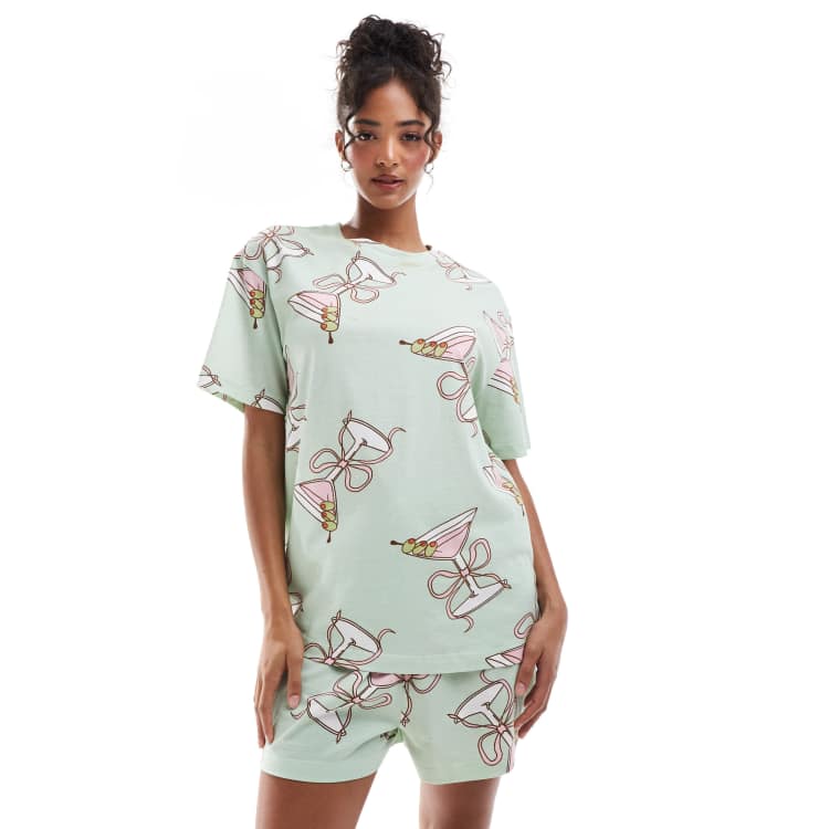 Cocktail pajama set hotsell