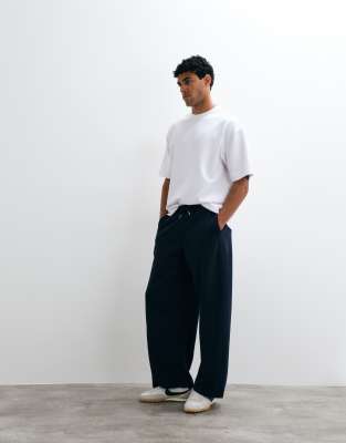 Asos Design Cocoon Barrel Sweatpants In Blue