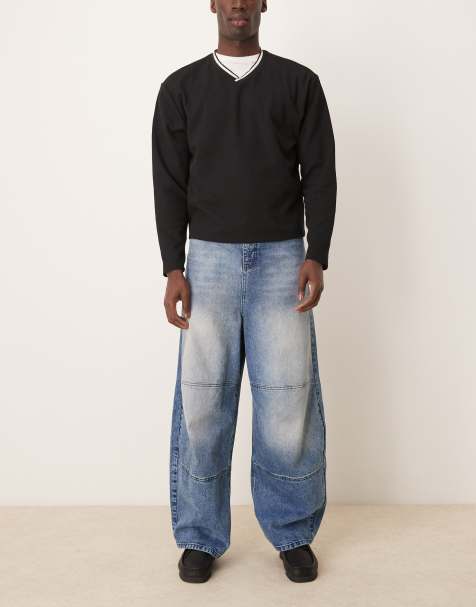 ASOS DESIGN cocoon fit jeans in mid wash blue - view 1