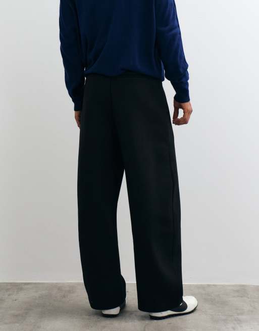 ASOS DESIGN cocoon fit joggers med förskjutna sömmar i svart, 3 av 5