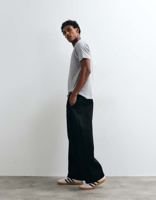 ASOS DESIGN cocoon fit joggers with displaced seams in black, 5 of 5