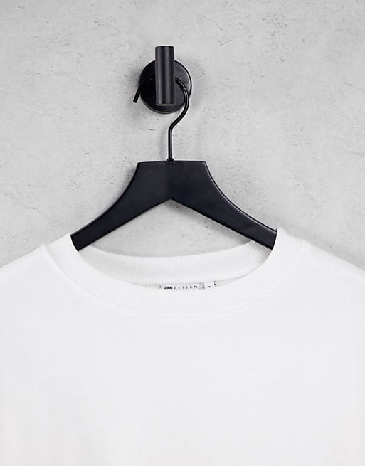 Hoodies & Sweatshirts cocoon sweatshirt with contrast sleeve in white 