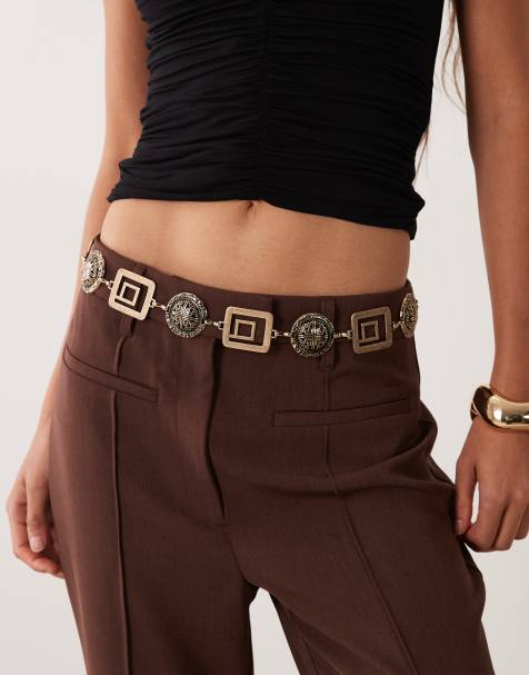 ASOS DESIGN coin antique inspired chain belt - view 1