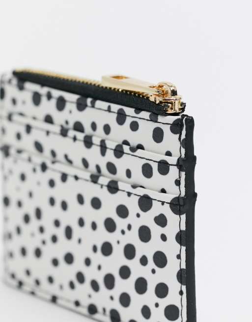 ASOS DESIGN coin purse and cardholder in spot print