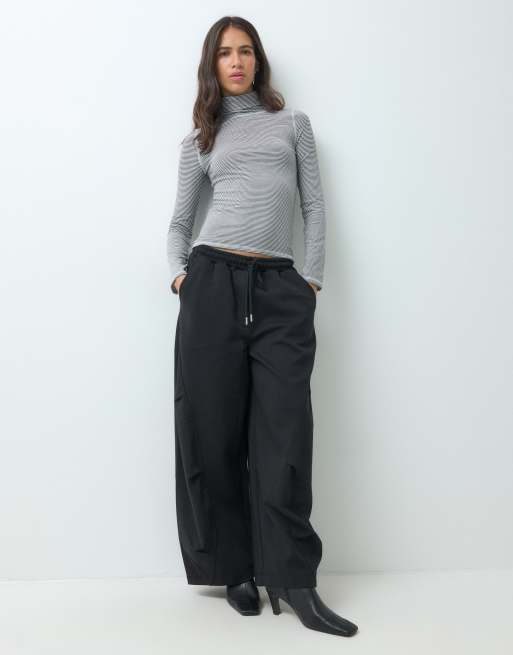 ASOS DESIGN col roulé doux à manches longues à rayures grises, 2 de 5