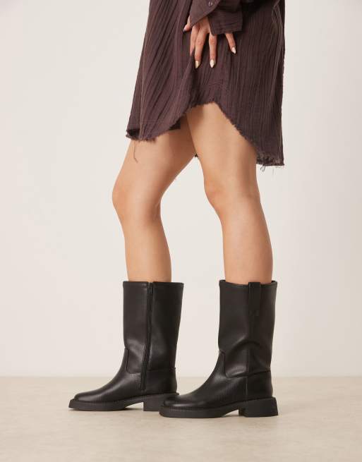 ASOS DESIGN - Colby - Bottes à enfiler hauteur genou style camionneur - Noir, 3 de 4