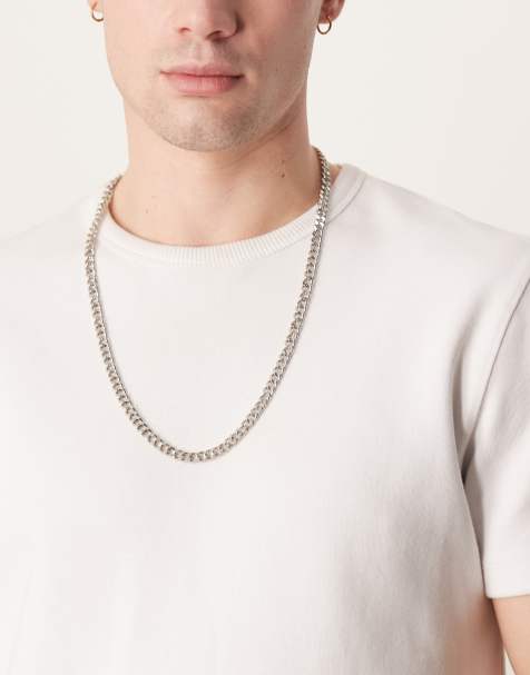 ASOS DESIGN - Collana a catena barbazzale color argento - view 1