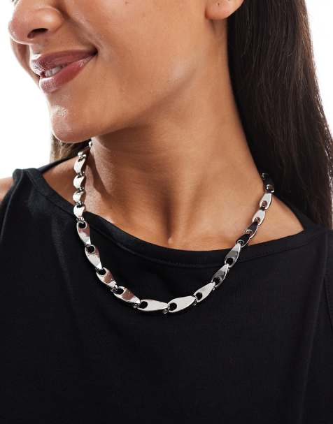 ASOS DESIGN - Collana a catena spessa color argento - view 1