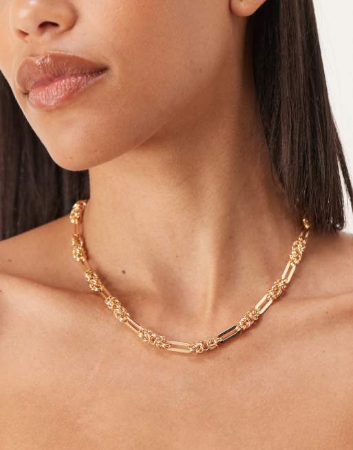 ASOS DESIGN - Collana a catena spessa color oro