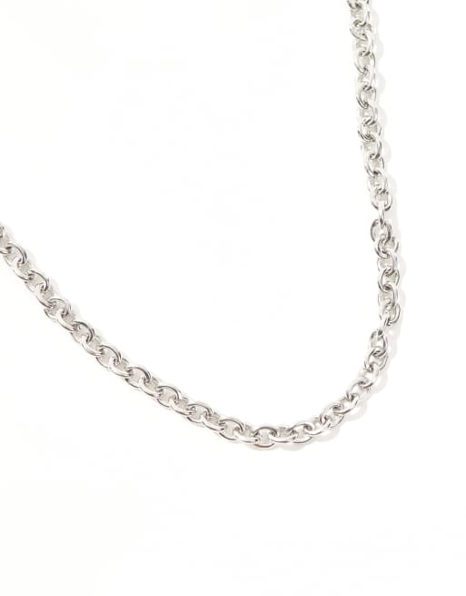 ASOS DESIGN - Collana a catenina in acciaio inossidabile resistente all'acqua color argento  , 2 di 3