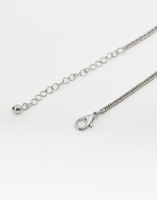 ASOS DESIGN - Collana argentata con pendente stile sigillo per ceralacca con giglio, 4 di 4