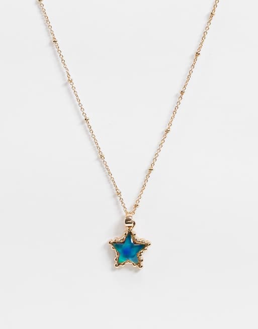 ASOS DESIGN - Collana color oro con ciondolo a stella