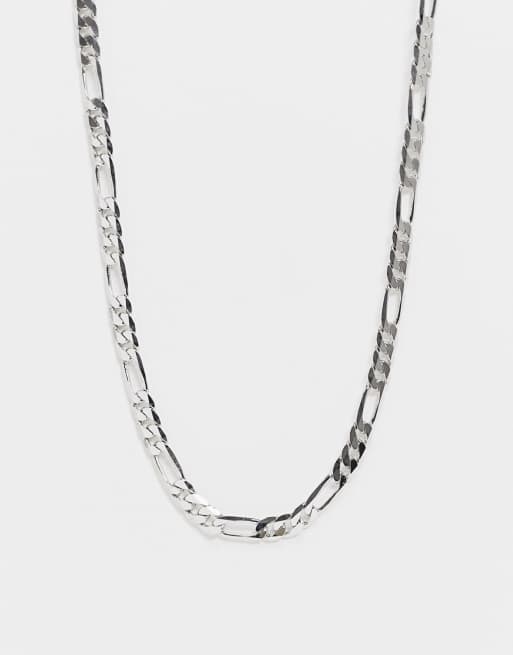 ASOS DESIGN - Collana con catena figaro argento