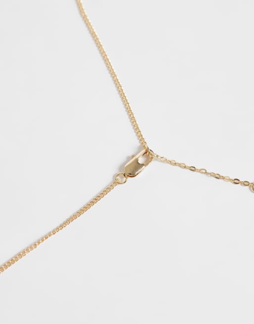 ASOS DESIGN collana con ciondolo a croce dorato, 4 di 4